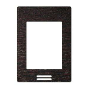 Caratula estetica para los Room Controller SER8000 y SE8000 de color plata madera oscura Nogal