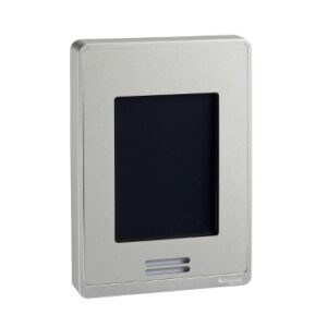 Room controller SE8000 BACnet MS/TP o ModBus RTU con pantalla táctil multilenguaje de color plata con detector de presencia y Zigbee