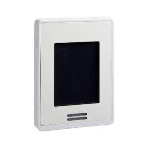 Room controller SE8000 BACnet MS/TP o ModBus RTU con pantalla táctil multilenguaje de color blanco con detector de presencia y Zigbee