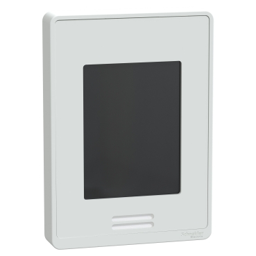 Room controller SER8000 para el control de fan coil con comunicación BACnet MS/TP o ModBus RTU con pantalla táctil multilenguaje de color blanco