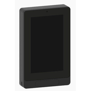 Unidad y zona de control de la sala de pantalla táctil para ventilador de baja tensión: BACnet MSTP, sensor HR, sensor PIR, Zigbee Pro y Wifi, negro